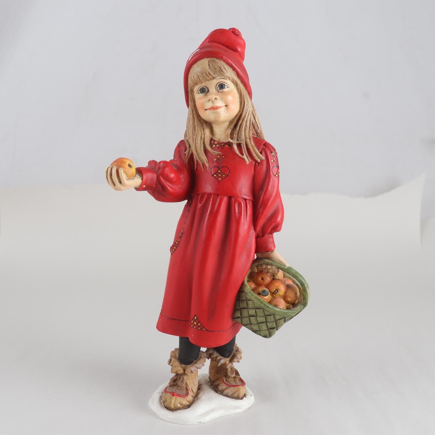 Figurin, tomteflicka, plast, Candy designs, Norge - second hand | Myrorna
