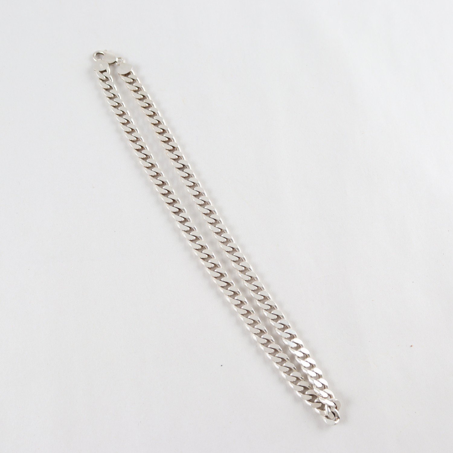 Halsband, pansarlänk, silver 925, vikt: 84,1 g