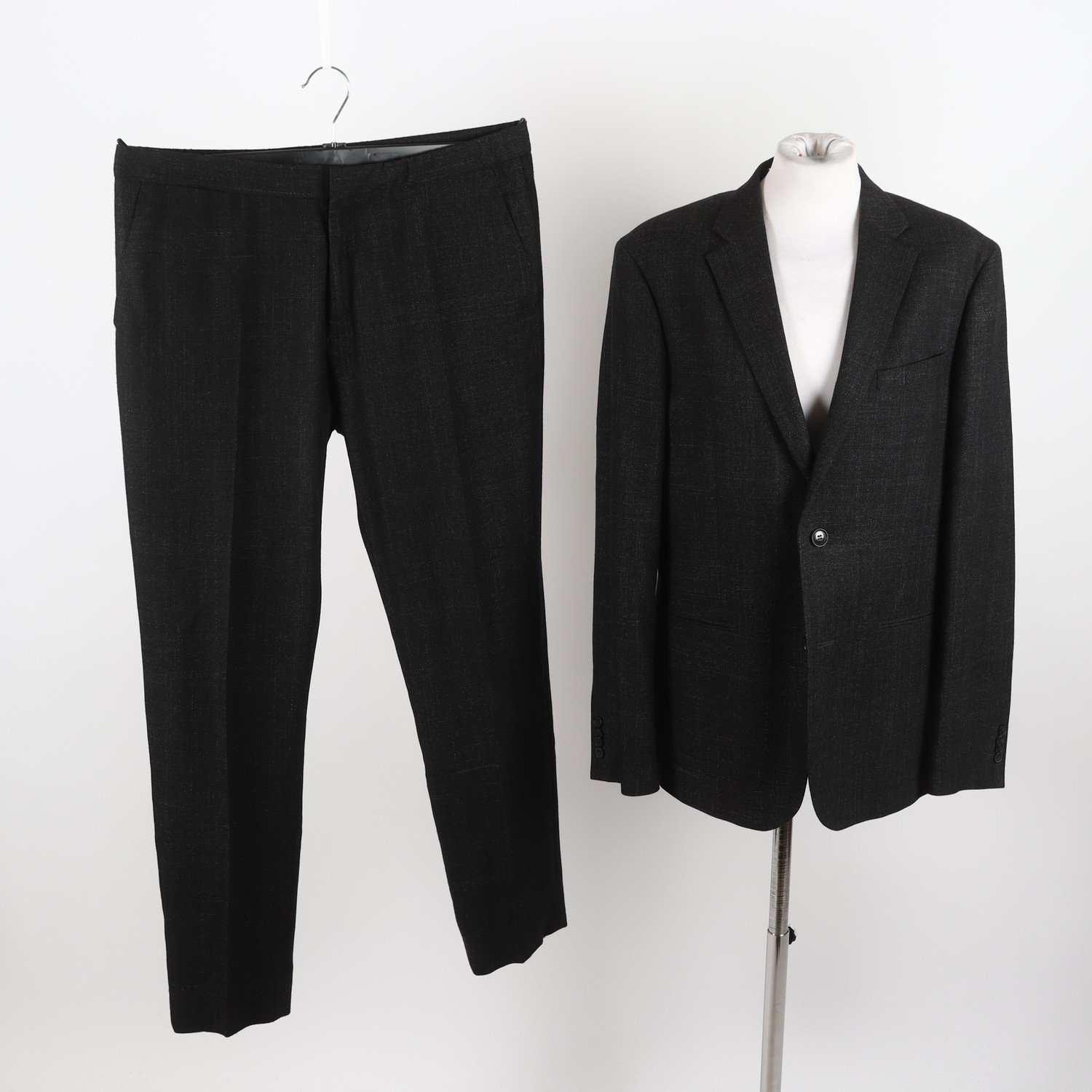 Kostym, Whyred, grå, ullblandning, stl. 48/50