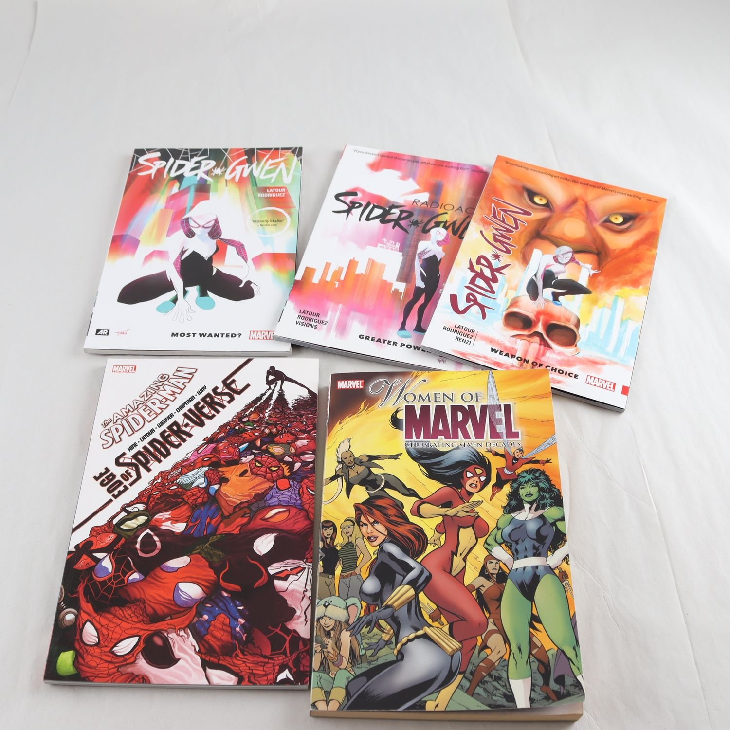 Marvel, blandpaket, 5 vol. Spider-Gwen, Women of Marvel, Spider-Man
