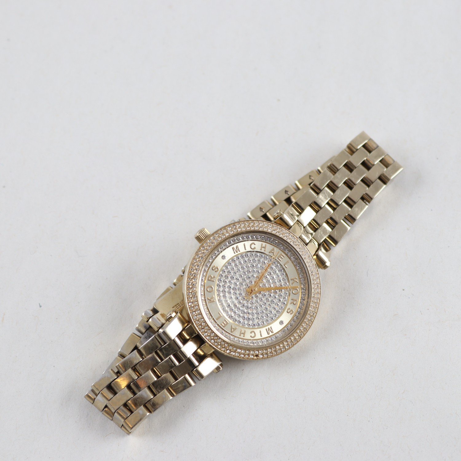 Armbandsur, Michael Kors MK-3445, Mini Darci, dam, guldfärgat stål, stenar