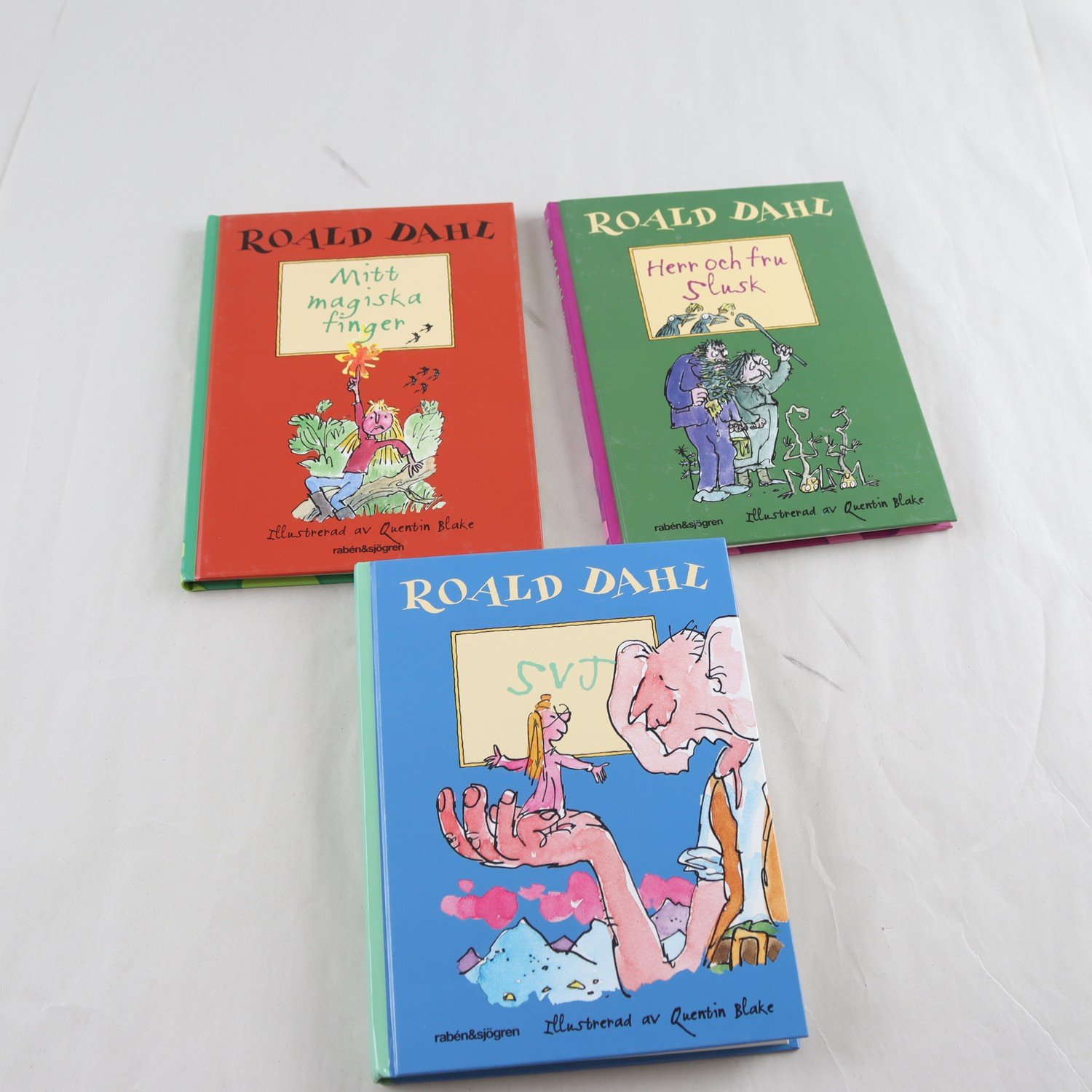Bokpaket: Roald Dahl, illustrationer av Quentin Blake, 3 st