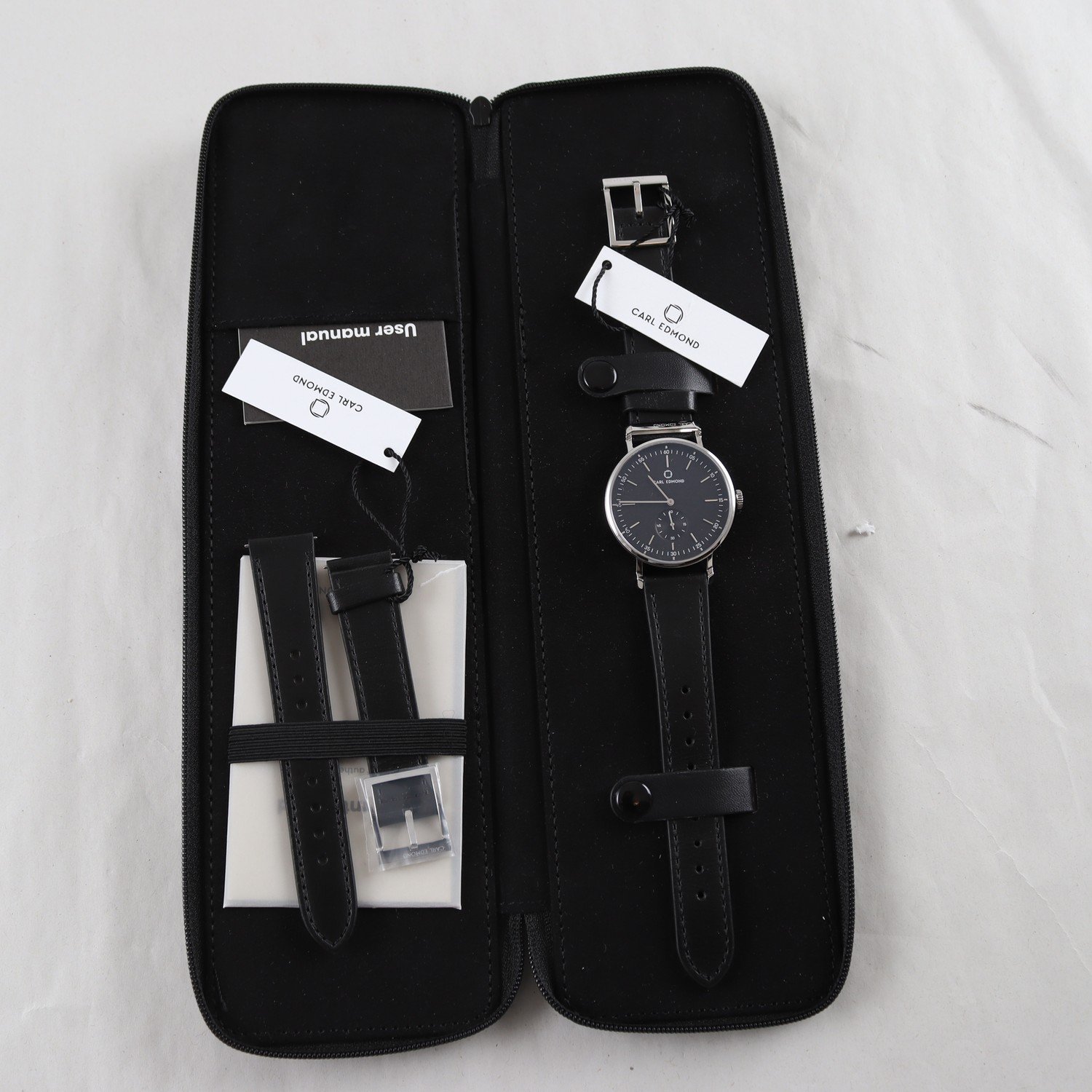Armbandsur, Carl Edmond, Ryolit Black Deluxe, quartz
