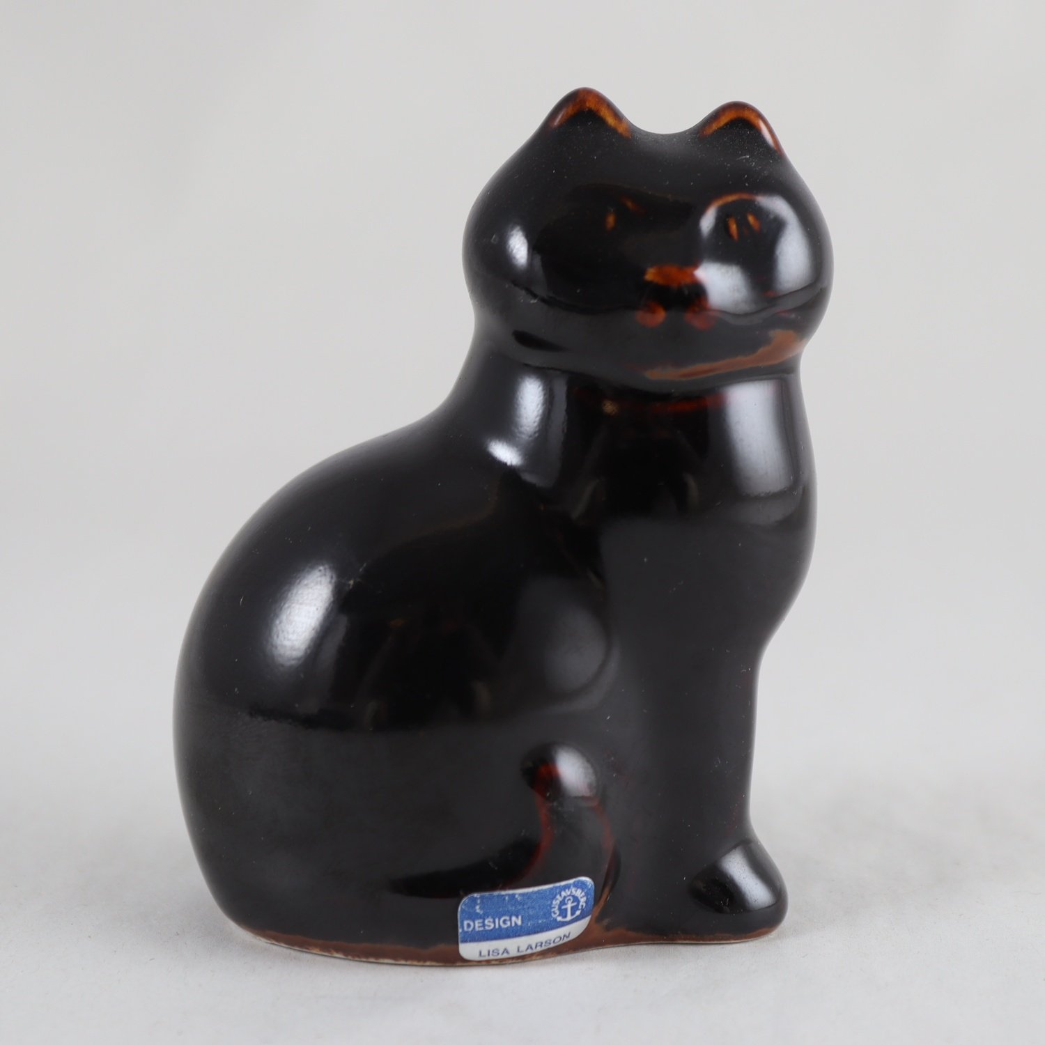Figurin i keramik, katt, liten, Lisa Larson för gustavsberg
