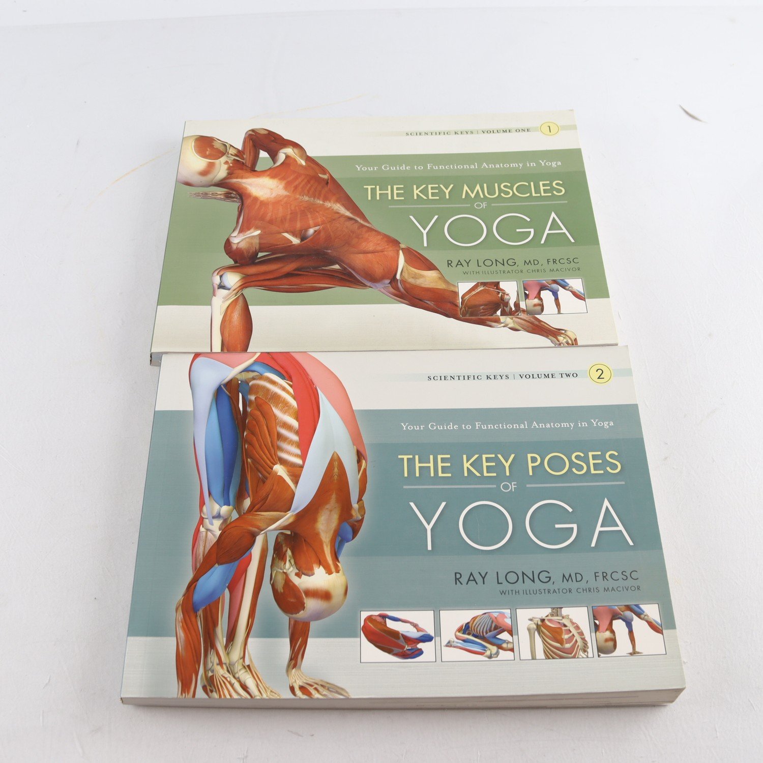 The key muscles of yoga + The key poses of yoga, Ray Long, 2 volymer