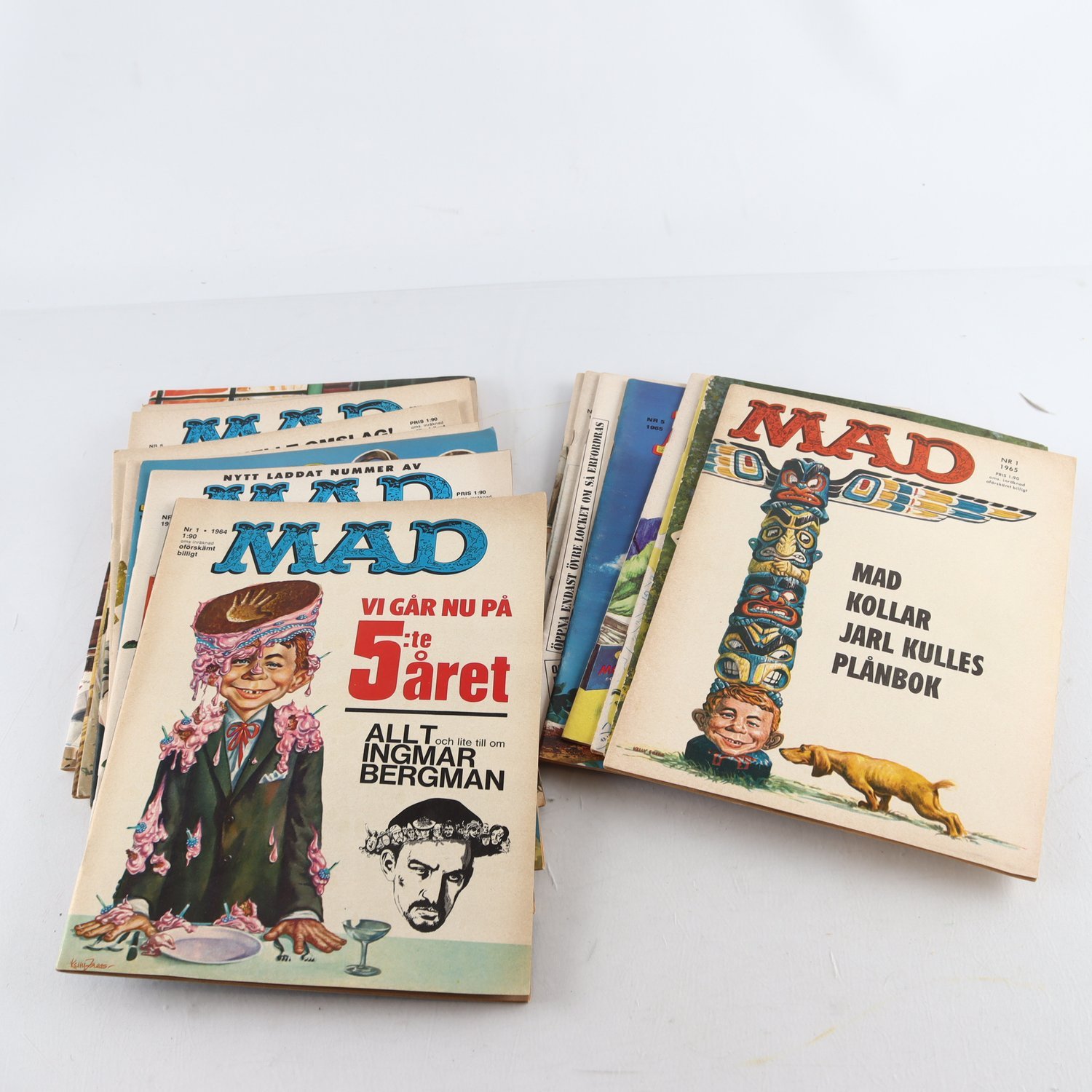 MAD, Nr. 1-9 1964 och Nr. 1-8 1965, totalt 17 nummer