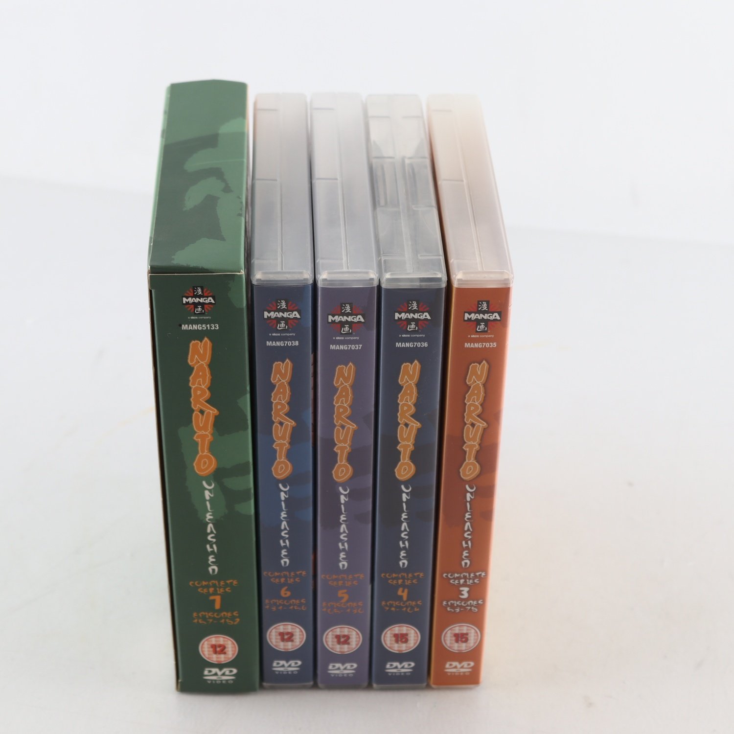 DVD, Naruto, säsong 3-7, Anime