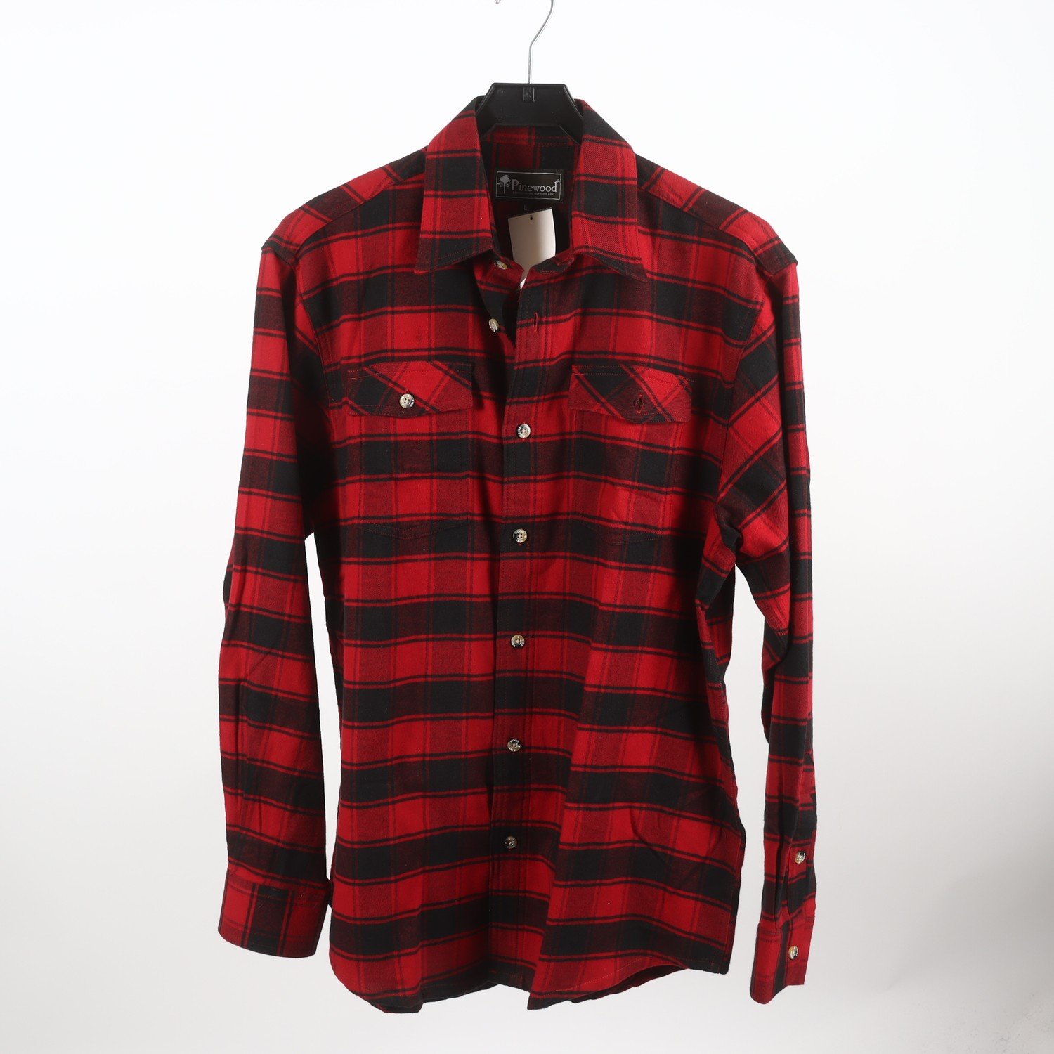 Skjorta, Pinewood, röd, svart, stl. L
