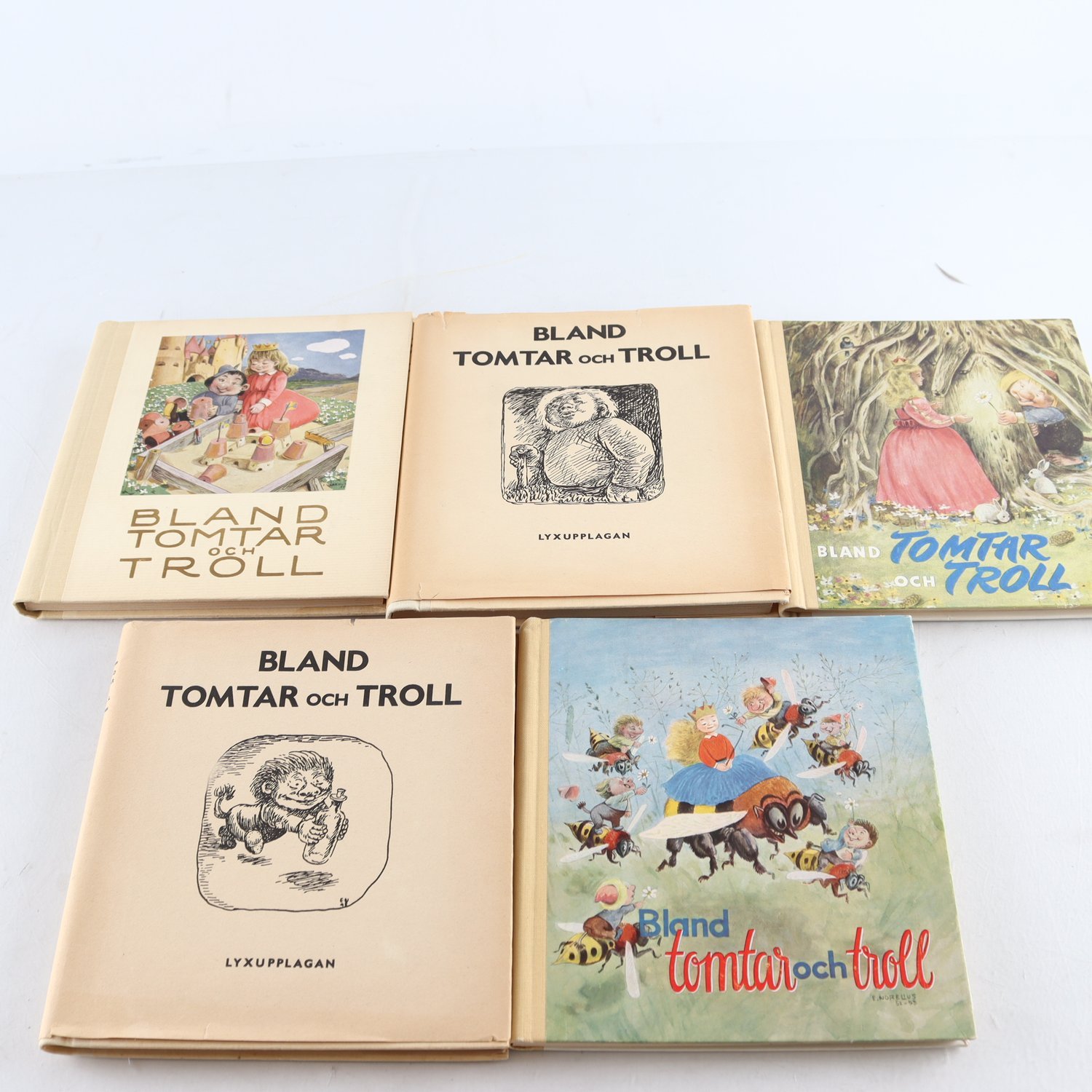 Bland tomtar och troll, 5 vol. varav två lyxupplagor, utgivna 1946-1953