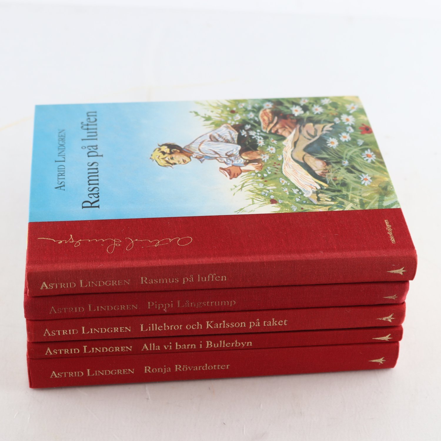 Astrid Lindgren, bokpaket, 5 vol., Pippi Långstrump, Ronja Rövardotter m.m.