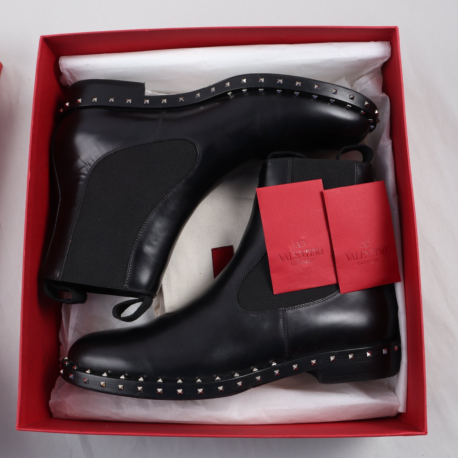 Chelsea boots, Valentino, svart, skinn, stl. 40