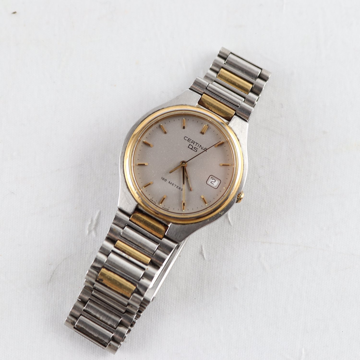 Armbandsur, Certina DS, stål, datum, quartz, 90-tal
