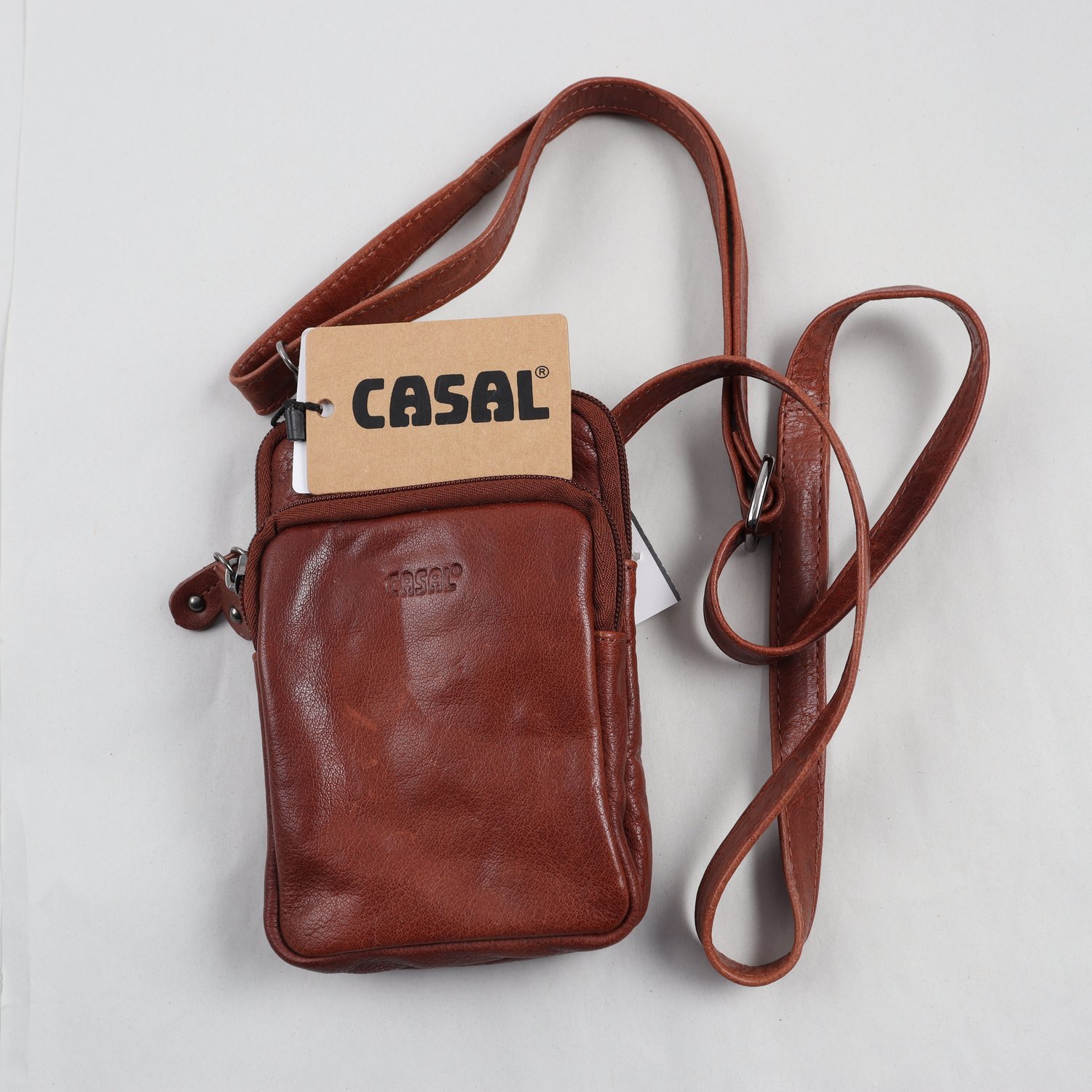 Väska, Casal, skinn, brun