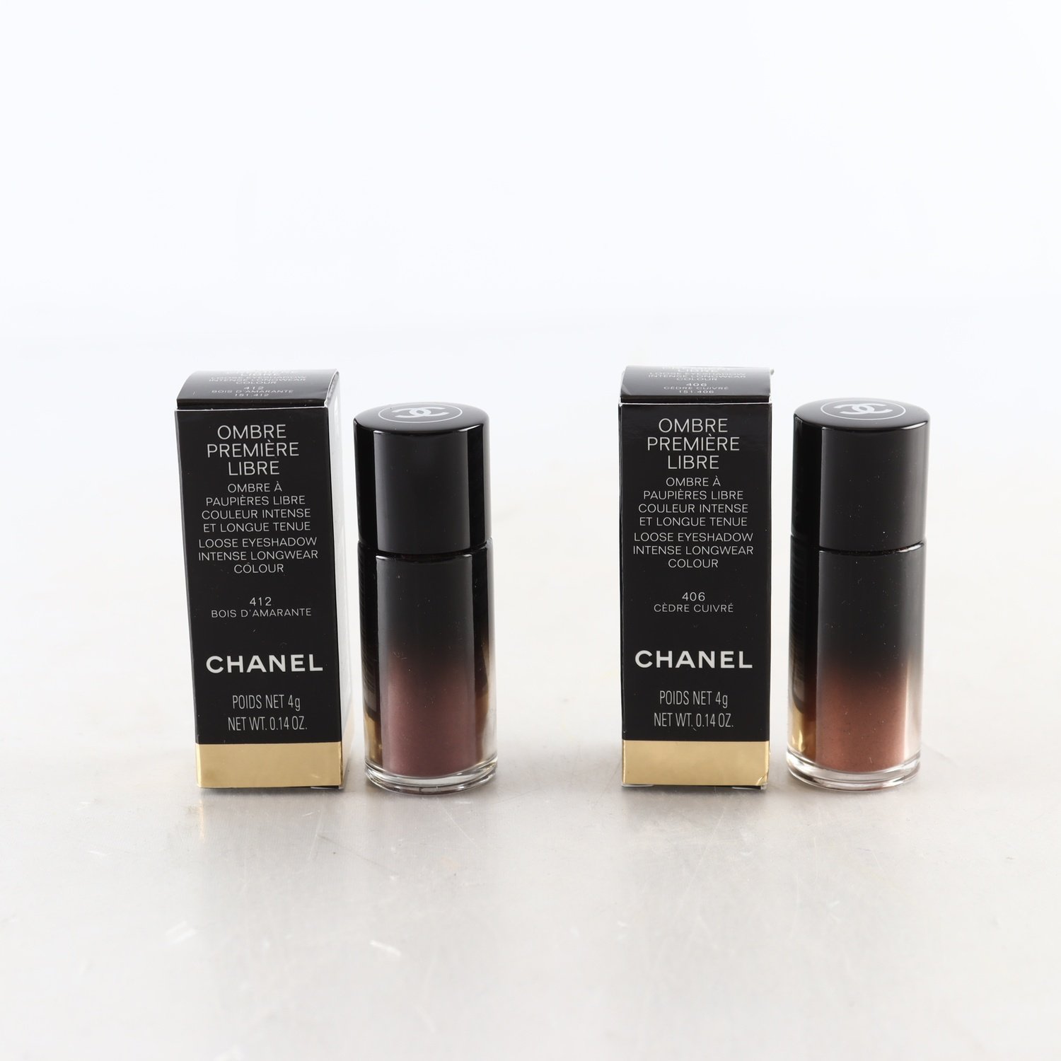 Make up, lös ögonskugga, Bois D’Amarante och Cèdre Cuivré av Chanel