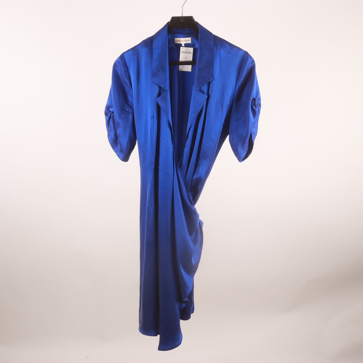 Klänning, Louise Bèen, blå, 100% silk, stl. 38