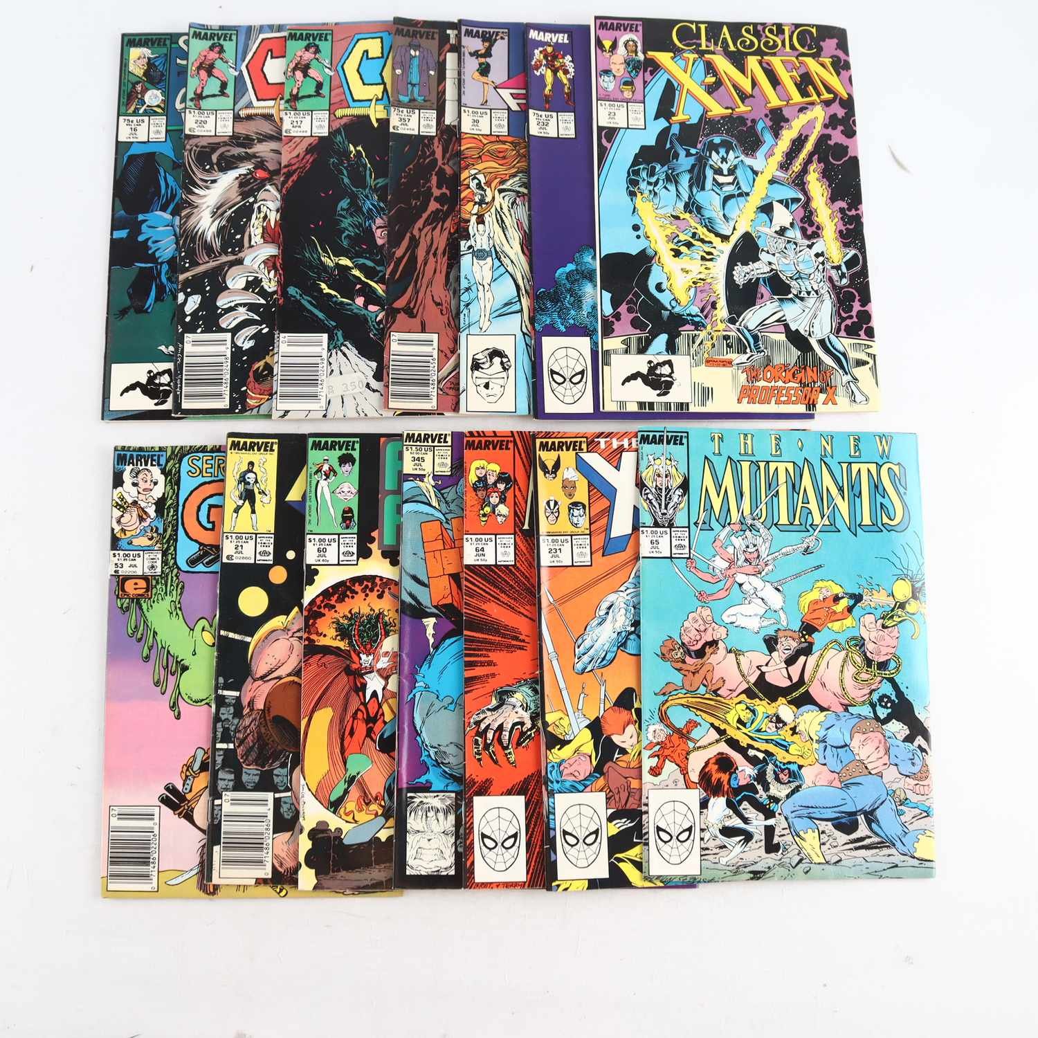 Blandpaket från Marvel Comics, 14 st., utgivna 1988-89