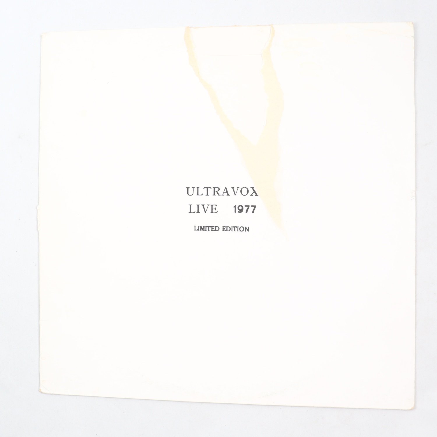 LP Ultravox, Live 1977
