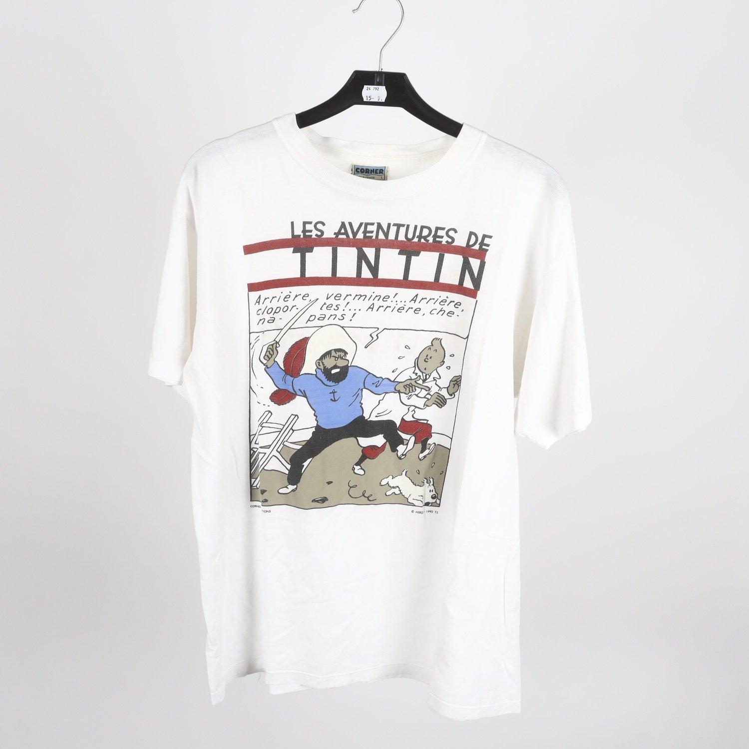 T-shirt, Tintin, Corner, vintage, stl.L