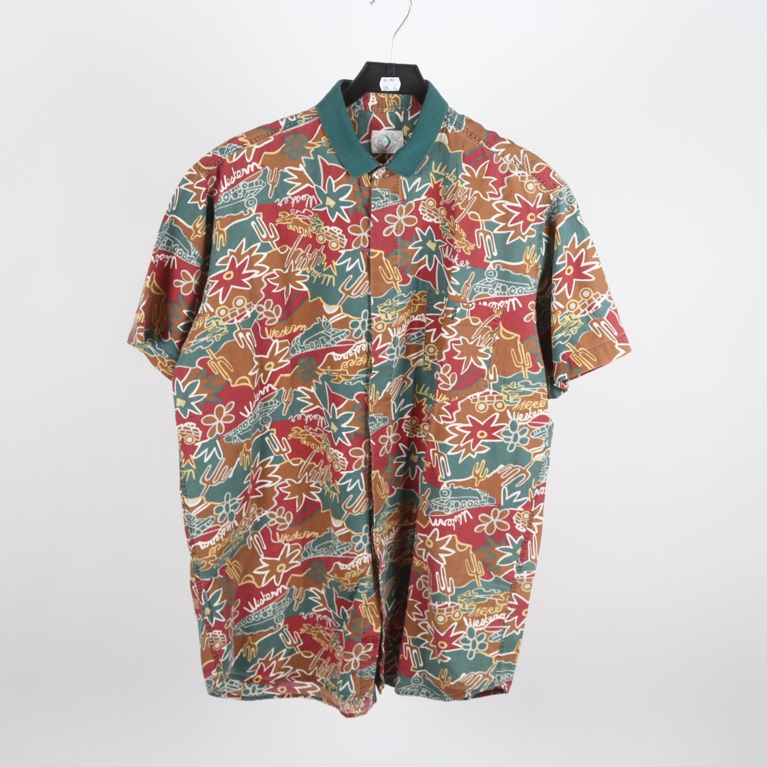 Skjorta, Kortärmad, Boomerang, Vintage, 90tal, stl.L