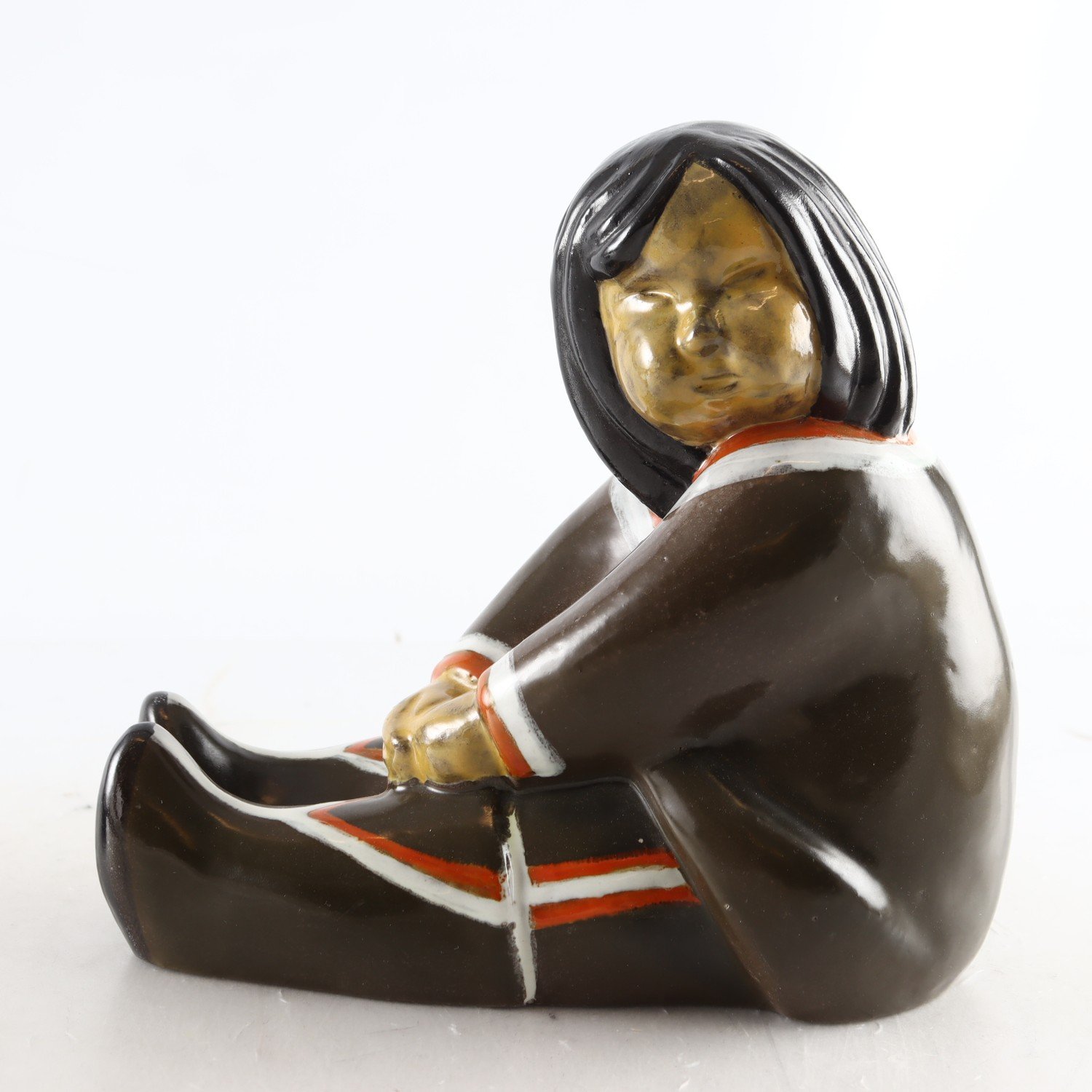Figurin, keramik, Vicke Lindstrand, Upsala Ekeby. Samfraktas ej.