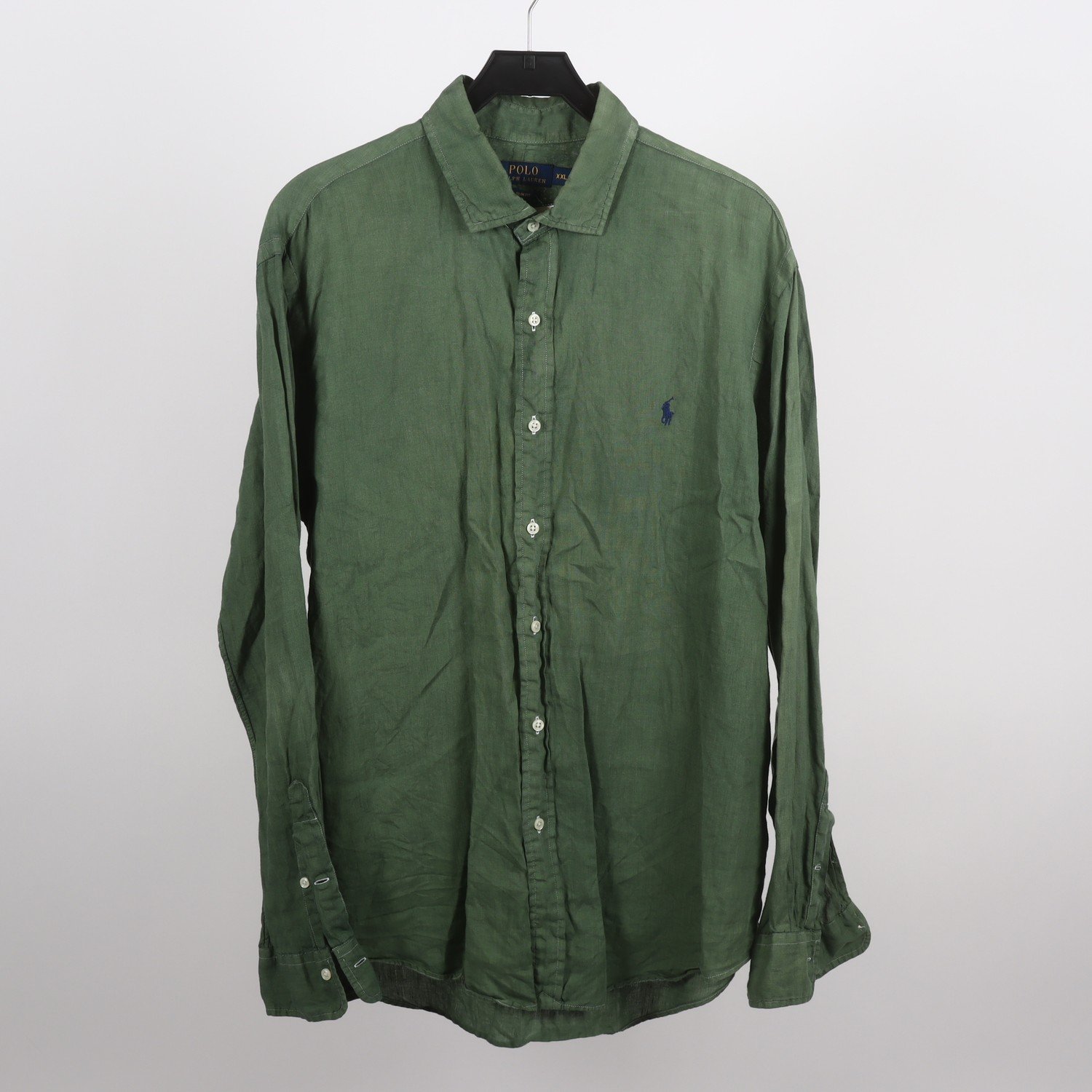 Skjorta, Polo Ralph Lauren grön, 100% lin, stl. XXL