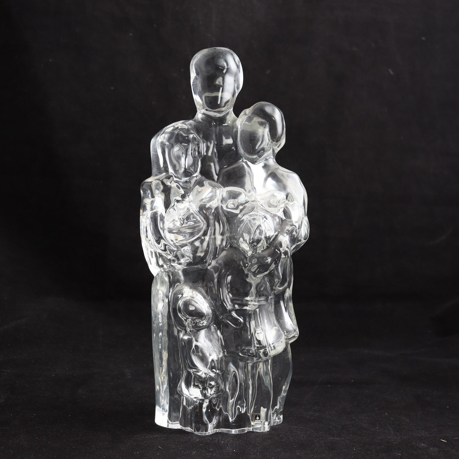 Skulptur i glas, ”Familj”, Uno Westerberg, Pukebergs glasbruk. Samfraktas ej.