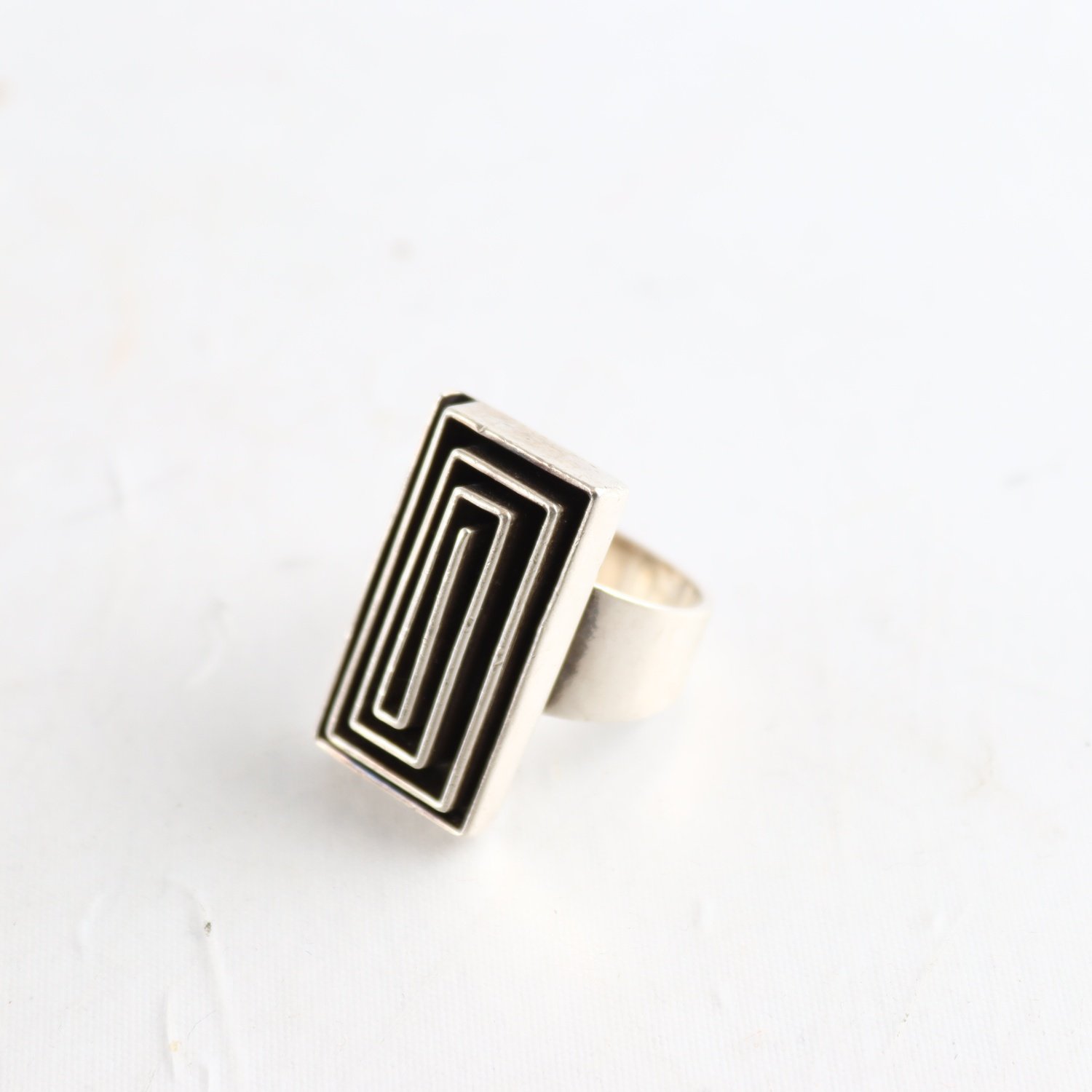 Ring, silver 925, spiralform, Mexico, vikt: 16,9 g