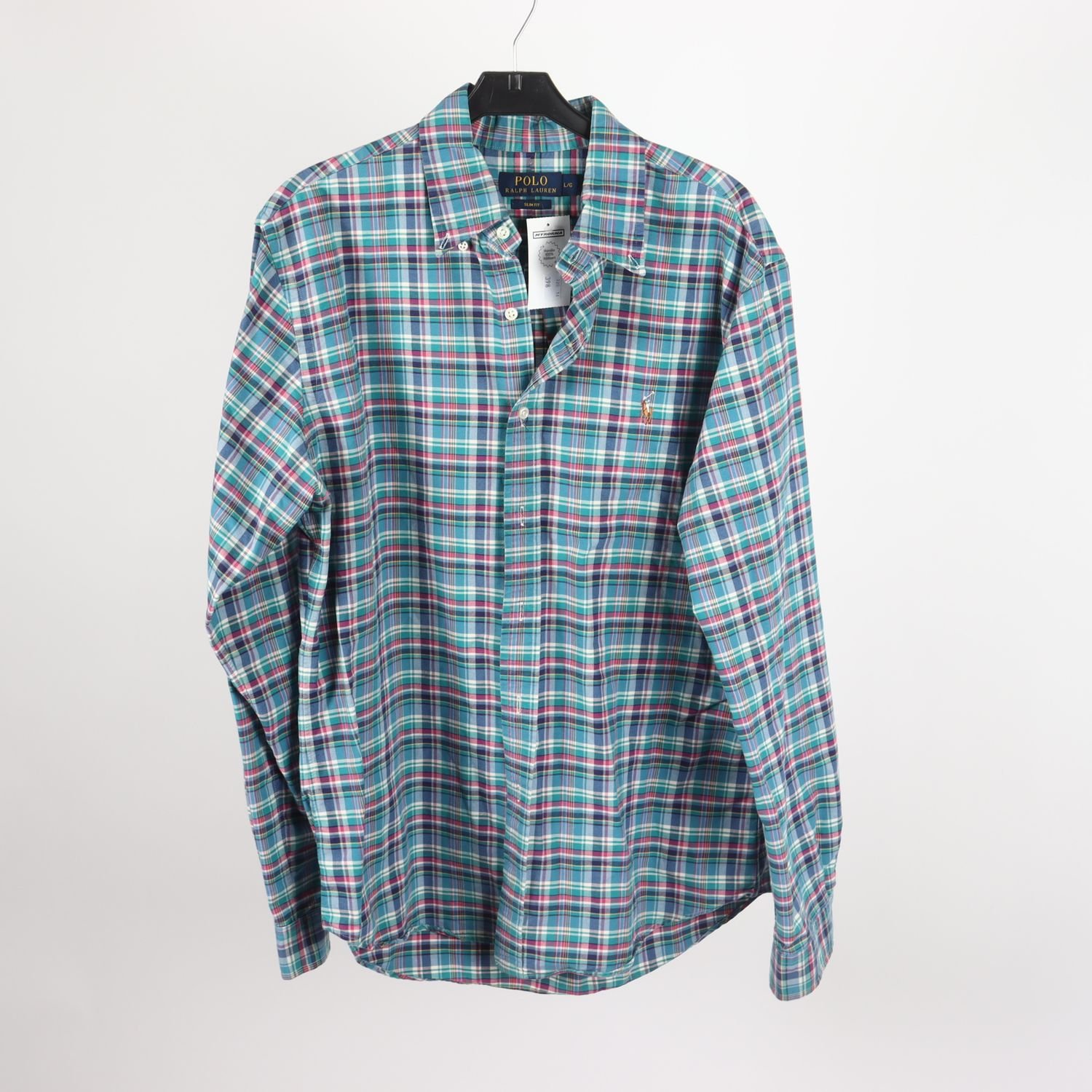Skjorta, Polo Ralph Lauren, blå, grön, stl. L