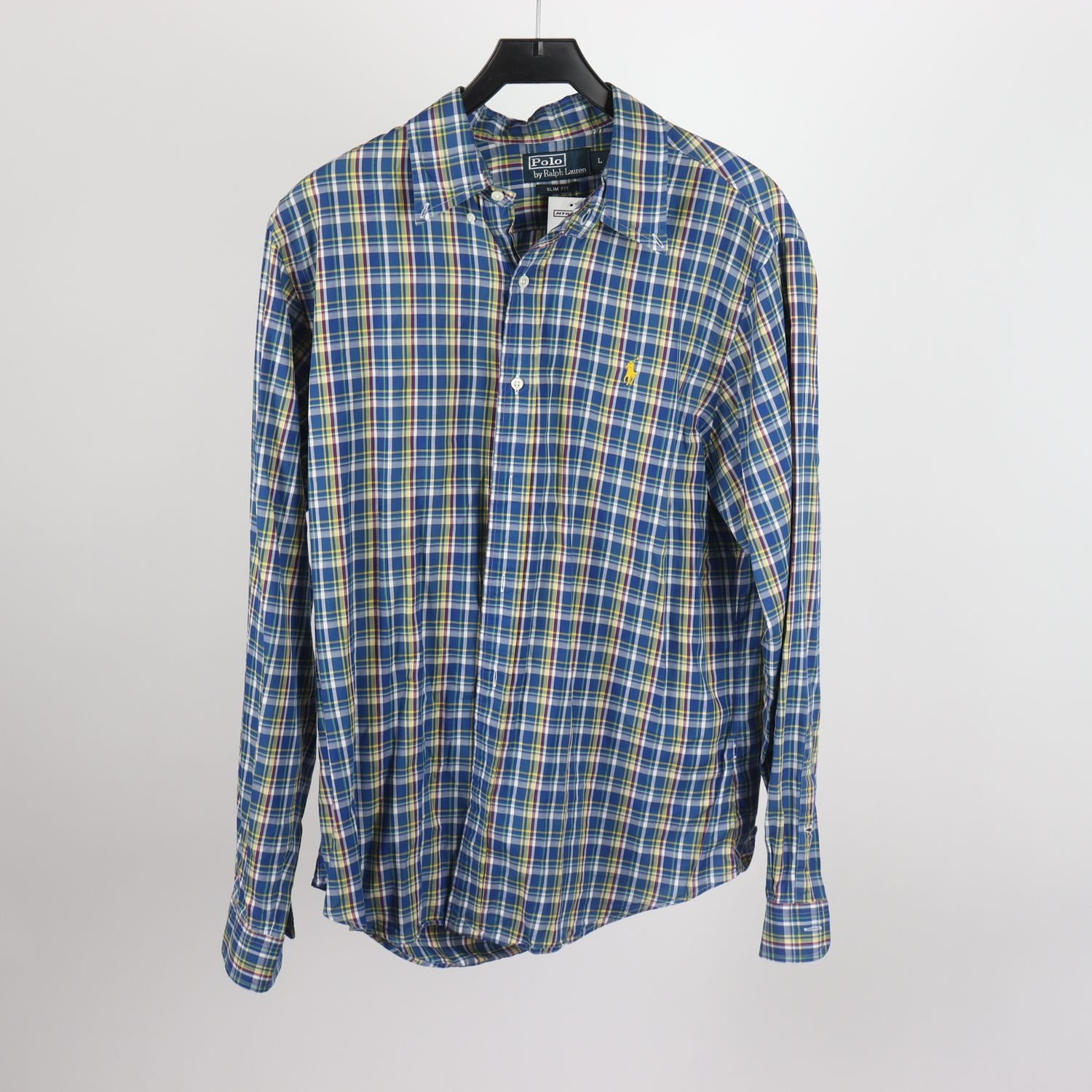 Skjorta, Polo Ralph Lauren, blå, gul, stl. L