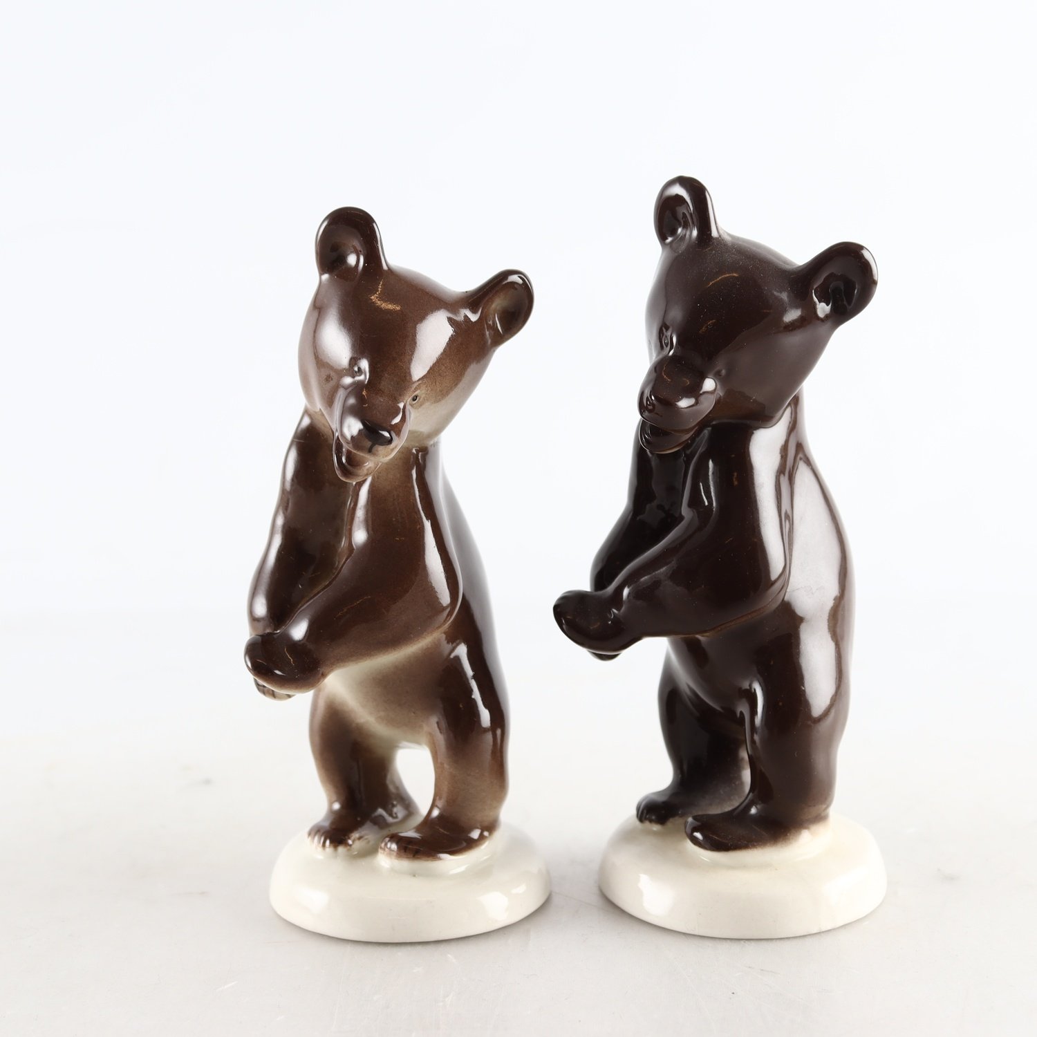 Figuriner, porslin, Lomonosov UUSR, björnar, 2 st