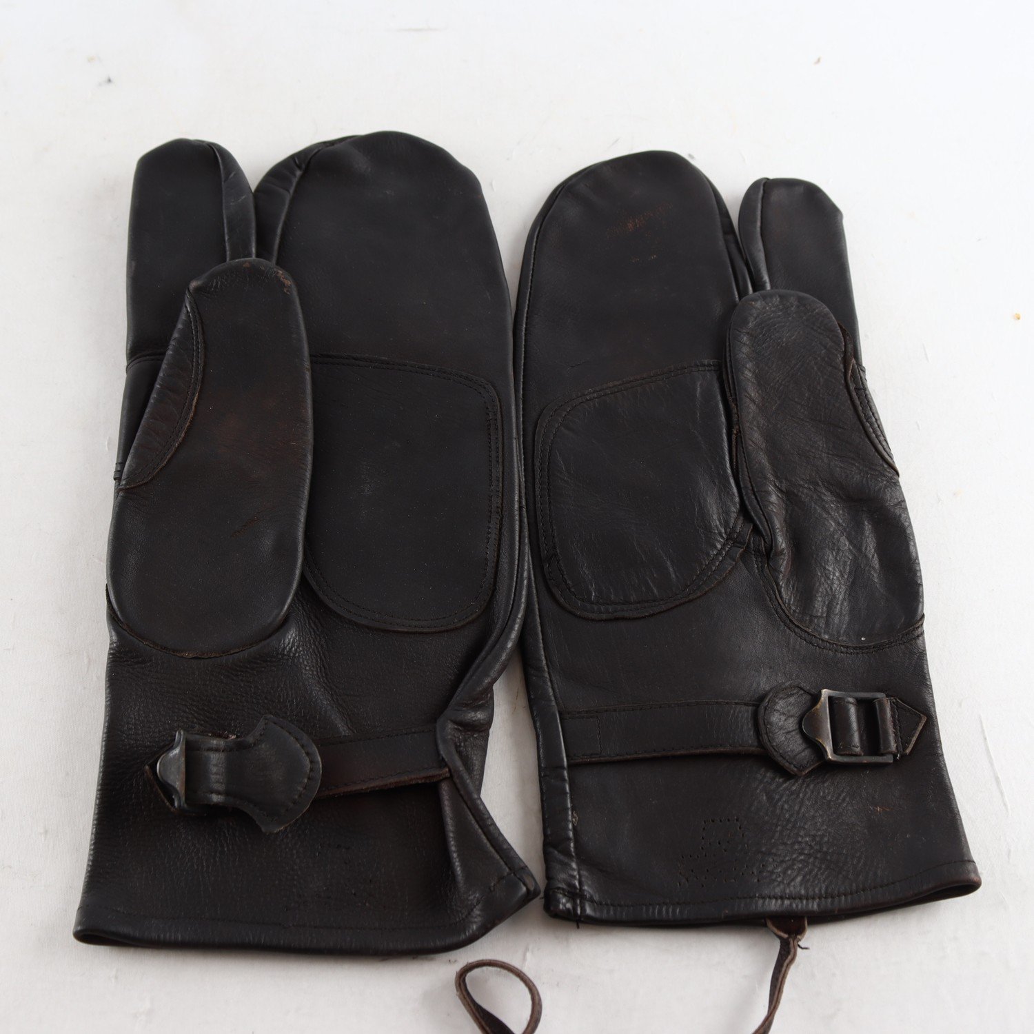 Handskar, Försvarets, tre kronor, skinn, svart