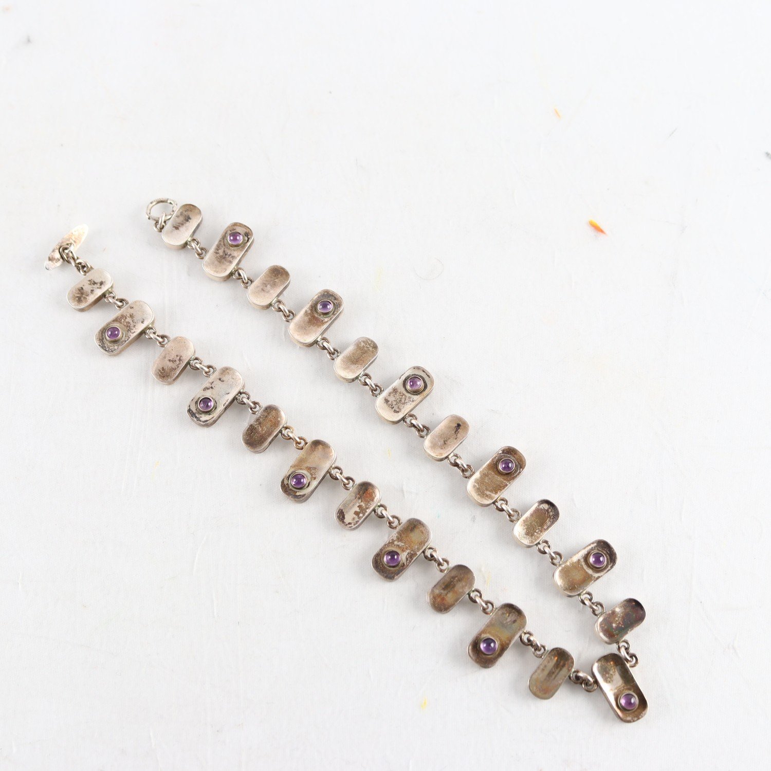 Halsband, collier, silver, ametister, Arvo Saarela, brv: 79,4 g