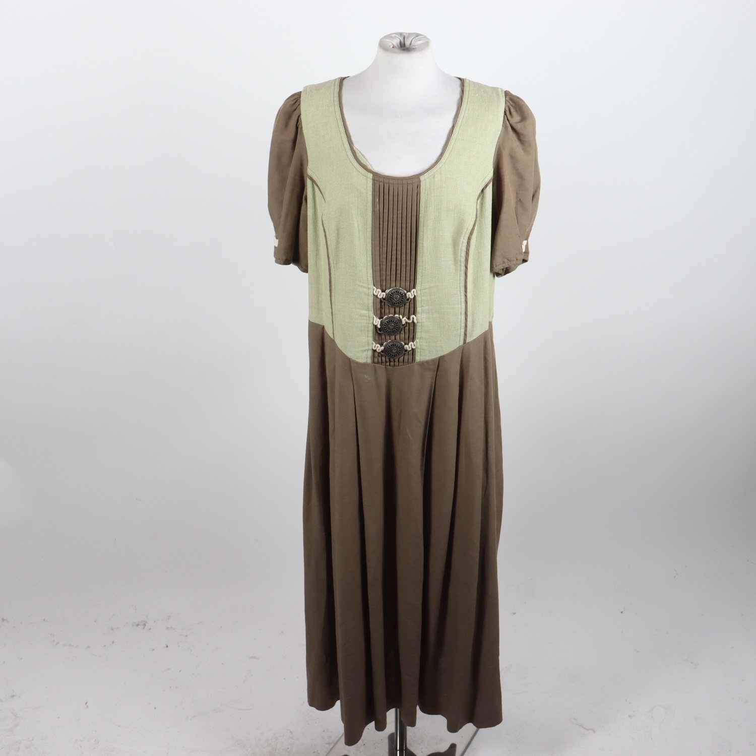 Set 2-delar med kavaj och klänning, Hagro, grön/brun, stl.48