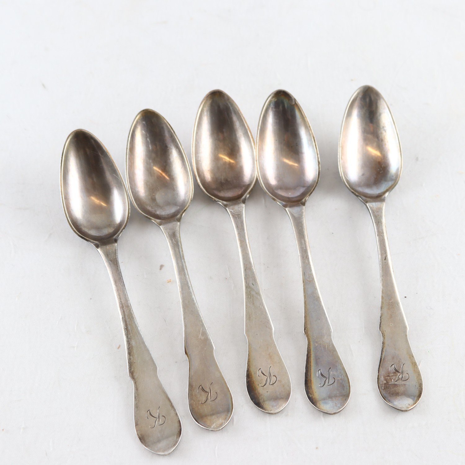 Teskedar, silver, 5 st, Vikt: 109,1 g