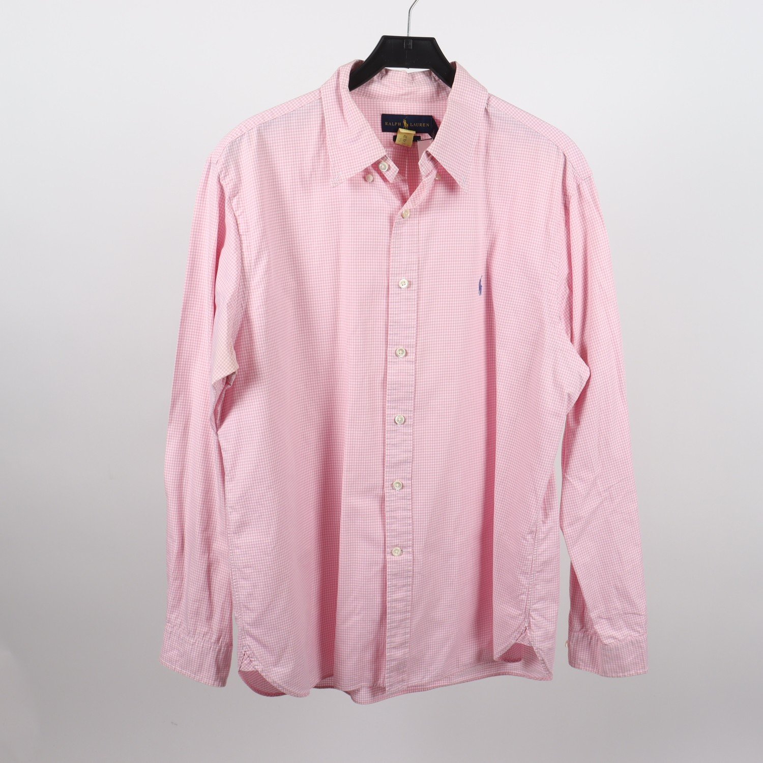 Skjorta, Ralph Lauren, rutig rosa/vit, stl.36/37