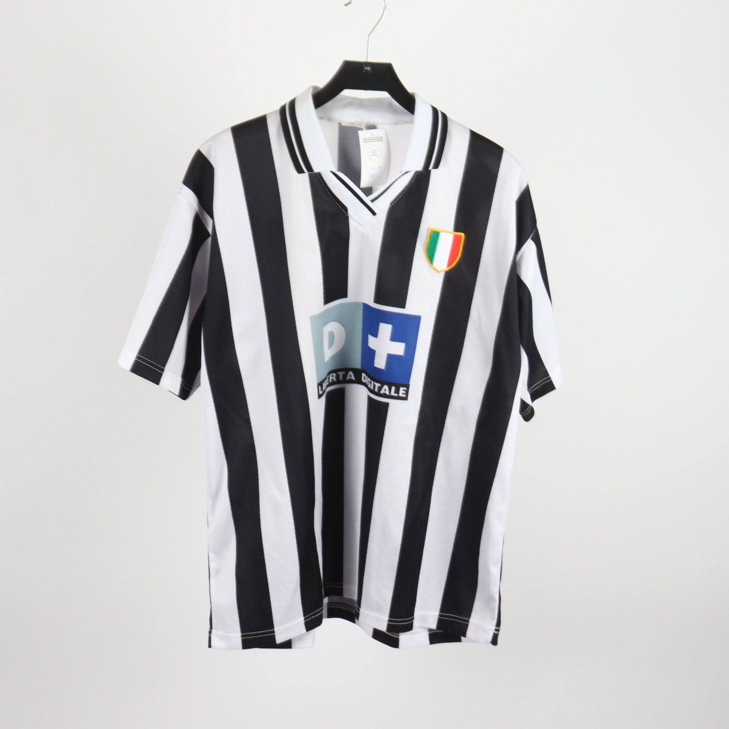 Sporttröja, Del Piero 10, svart/vit, randig, stl ca L/XL