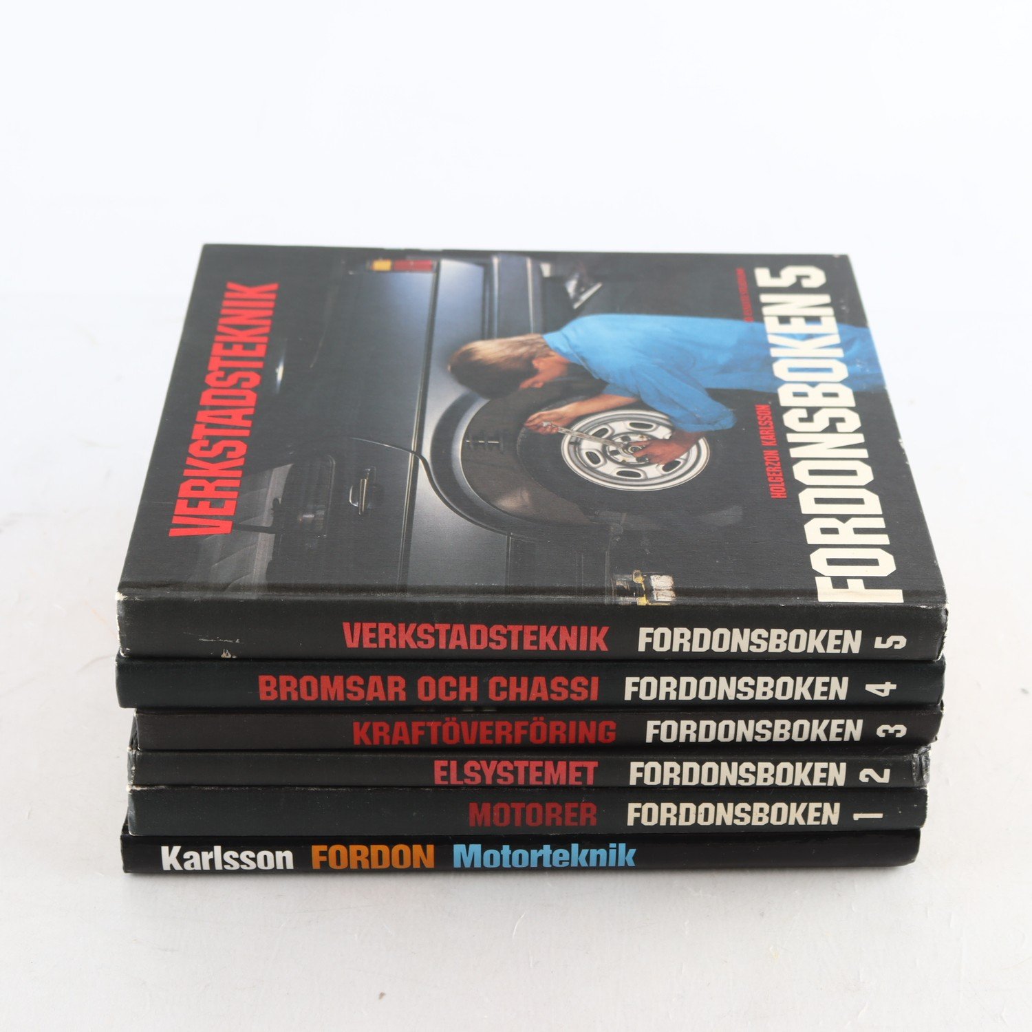 Fordonsboken, Vol. 1-5 + Motorteknik, Birger Karlsson m.fl. Samfraktas ej.