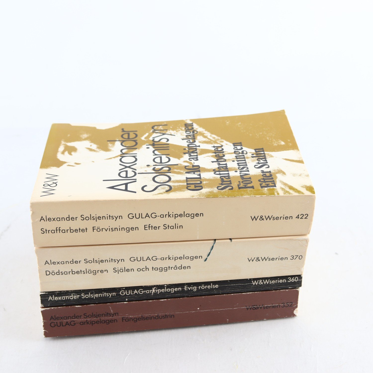 Alexander Solsjenitsyn, GULAG-arkipelagen, komplett serie med 4 vol.