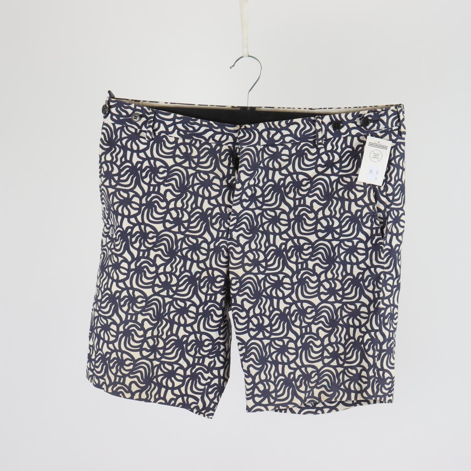Shorts, Marimekko x H&M, vit, blå, stl. 54