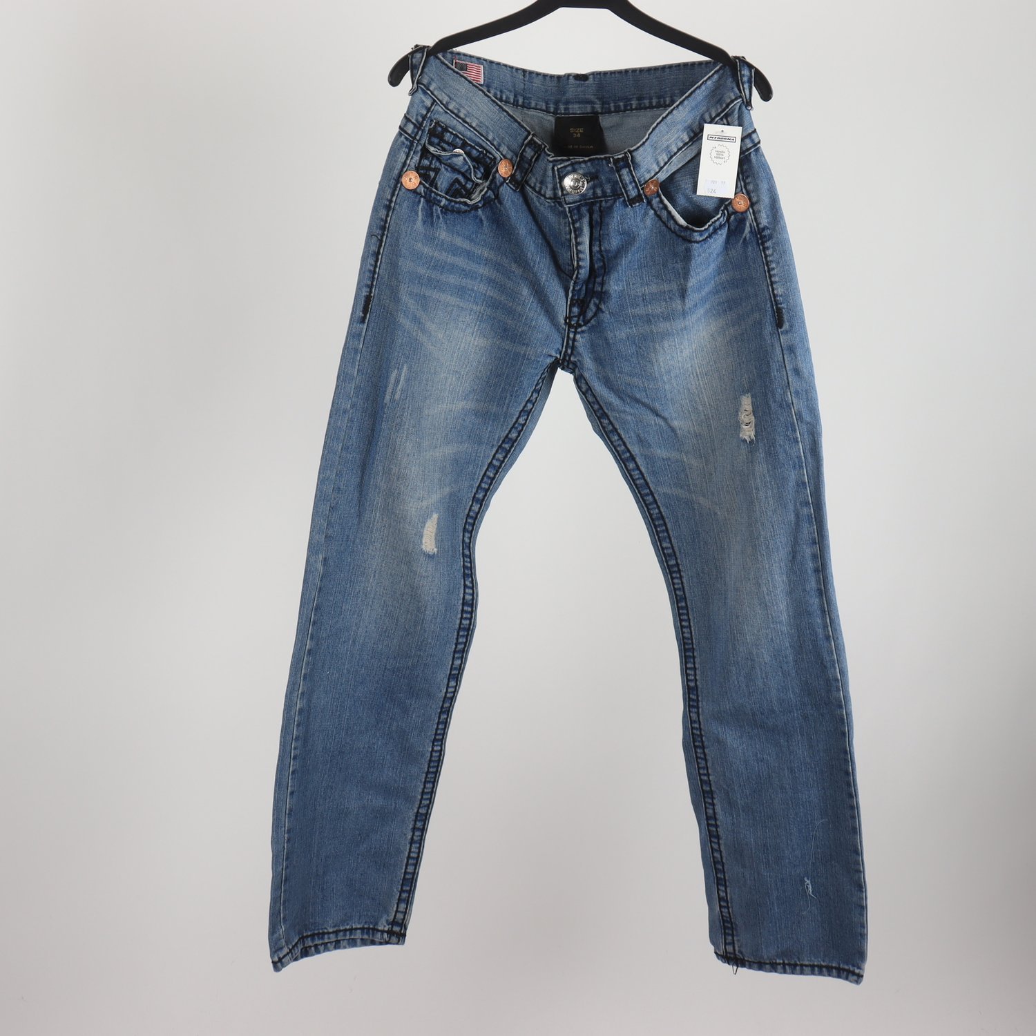 Jeans, True Religion, Blå, Stl. 34