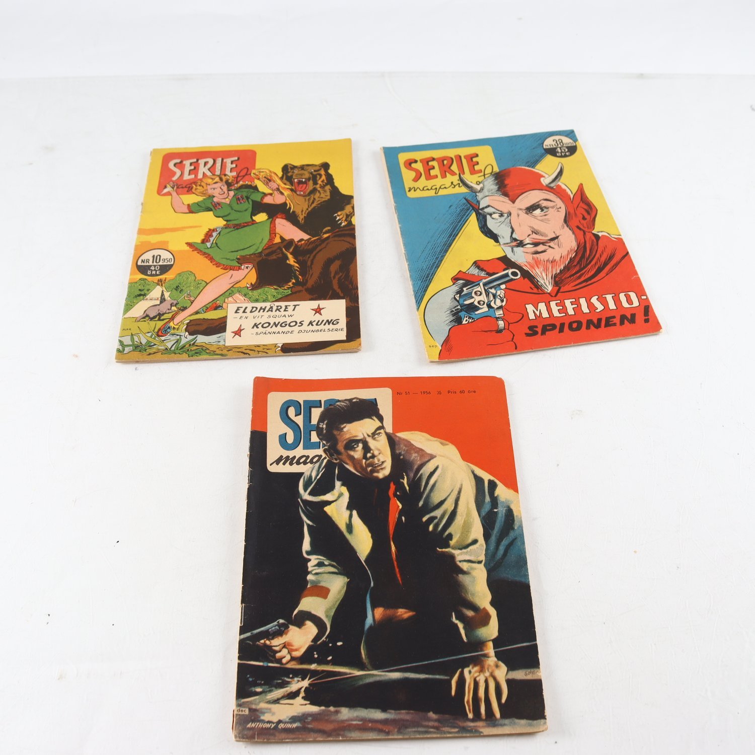 Seriemagasinet Nr. 10 1951, Nr. 38 1951 & Nr. 51 1956