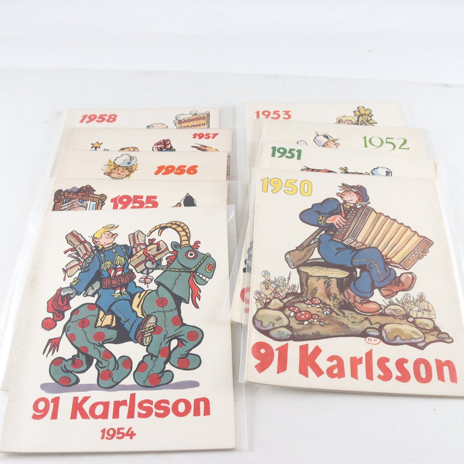 91:an Karlsson, 1950-1958, 9 st