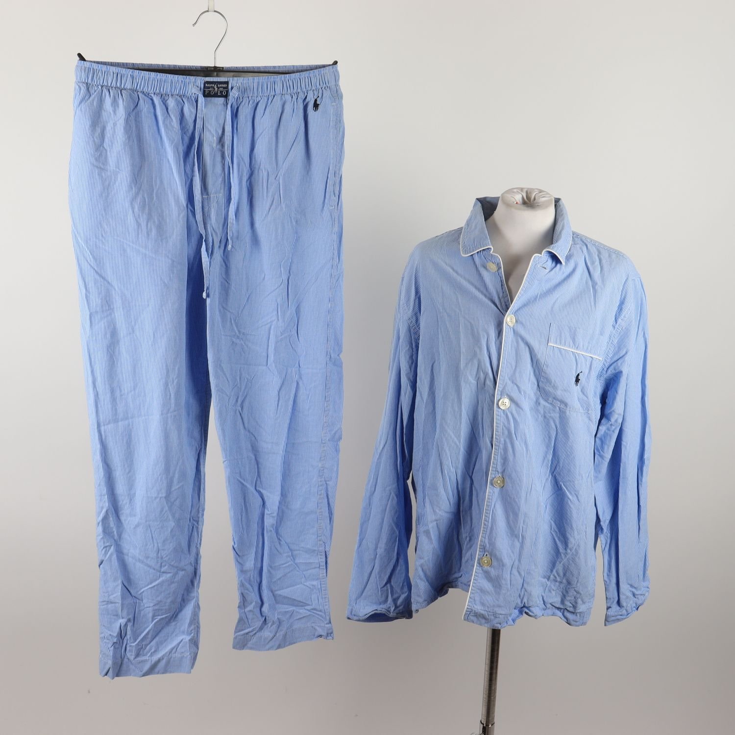 Pyjamas, byxa & skjorta, Ralph Lauren, Blå, Stl. M