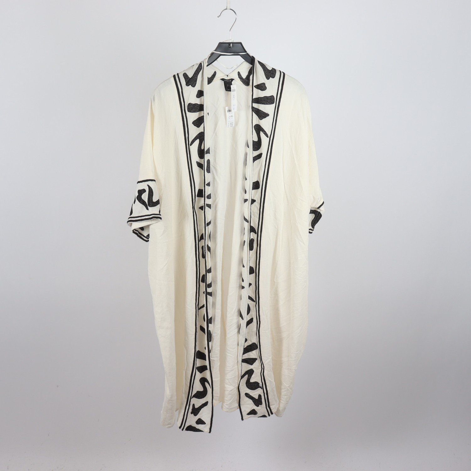 Strandklänning, Lindex, vit/svart, stl. L/XL