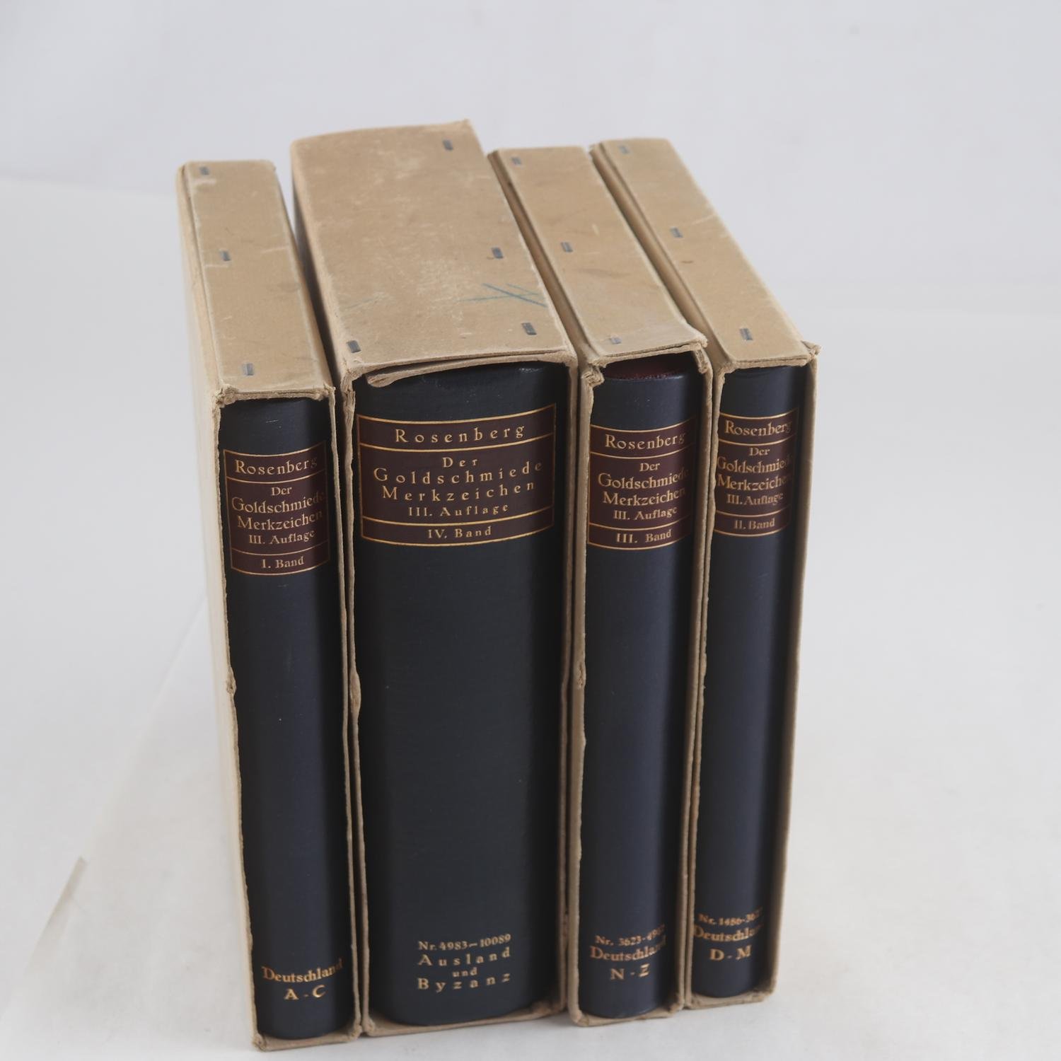 Der Goldschmiede Merkzeichen, 4 vol, Marc Rosenberg, London.