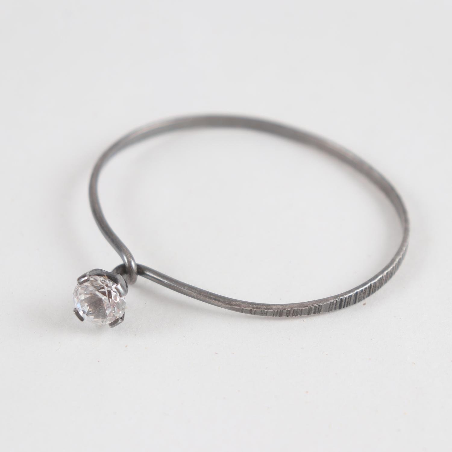 Armring, Ceson, silver & sten, vikt: 10,2g