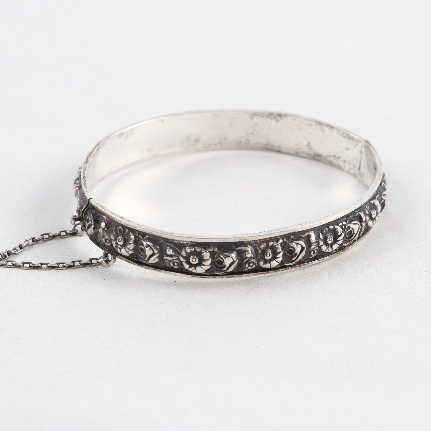 Armband, stelt, silver, blommor, vintage, vikt: