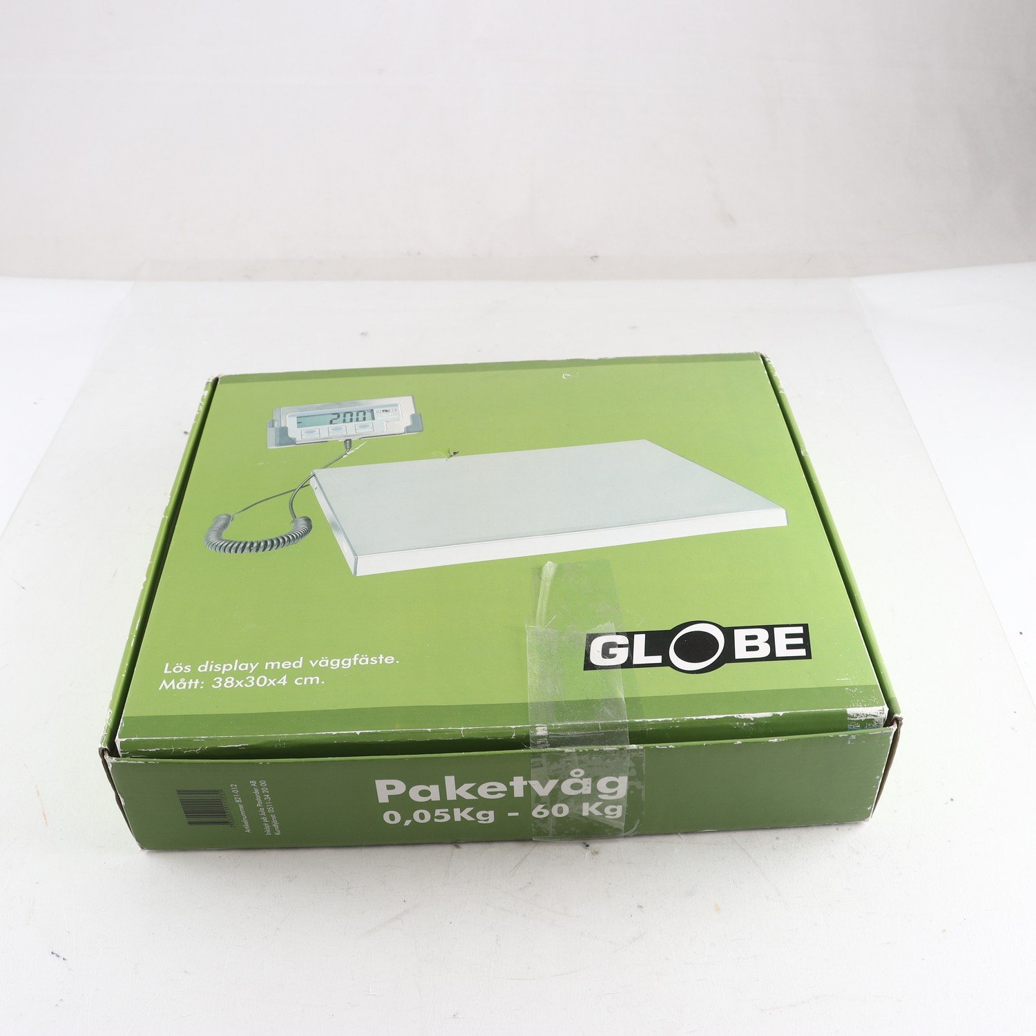 Paketvåg, Globe. Samfraktas ej.
