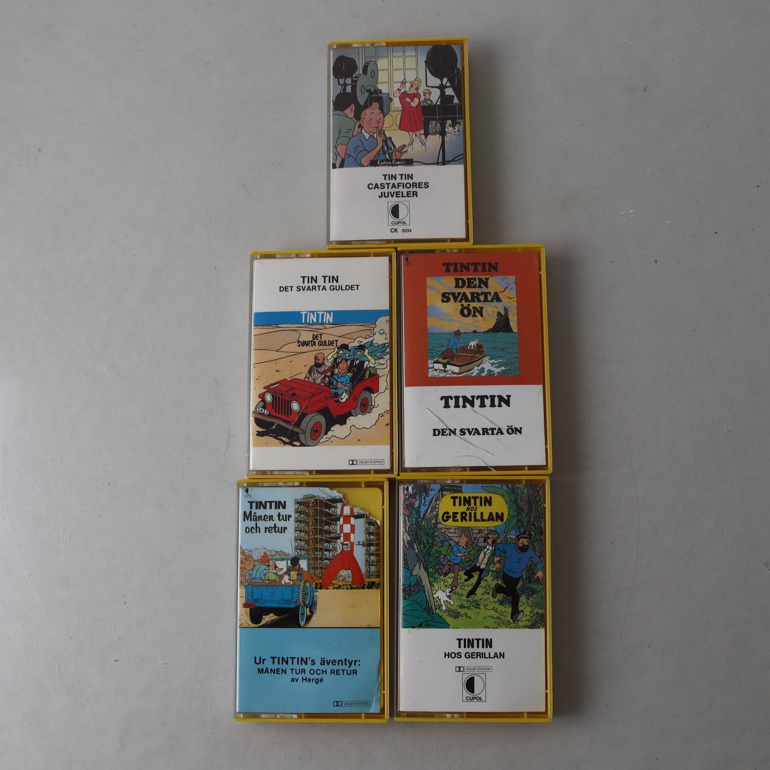 Kasettband Tin Tin, 5 titlar