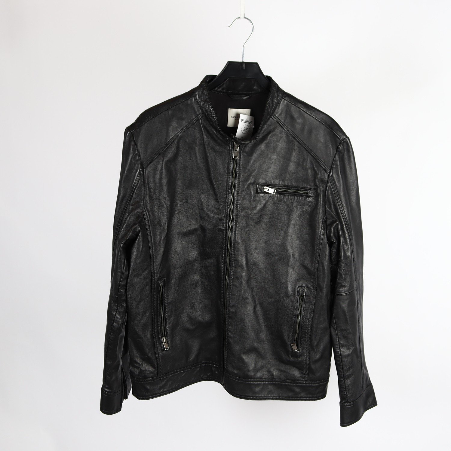 Skinnjacka, Selected Homme, svart, stl. XL